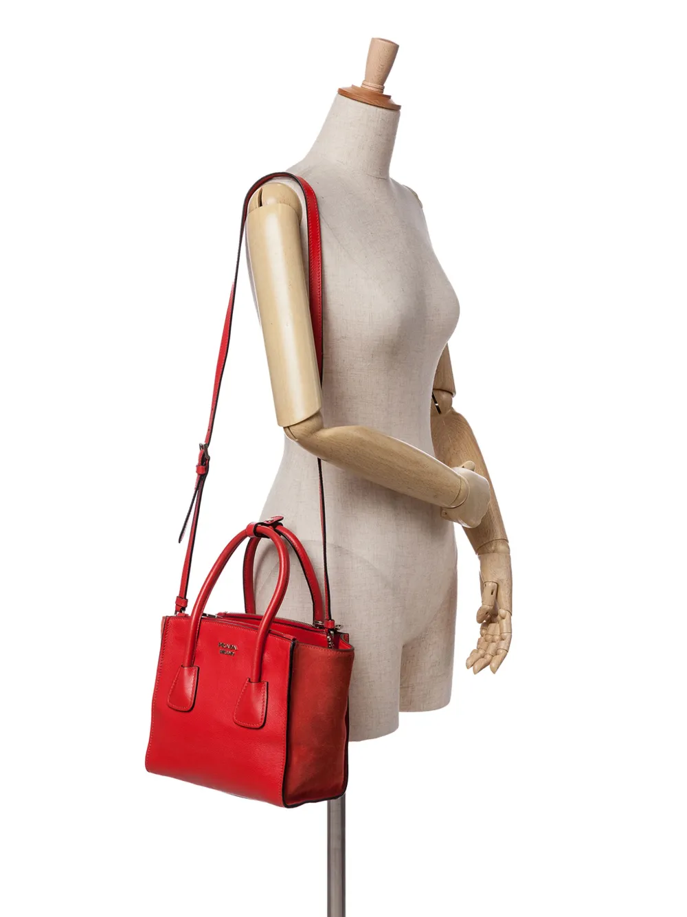 Prada Pre-Owned 2000-2024 Small Glace Calf Twin Pocket satchel | Pre-Owned | Image 2
