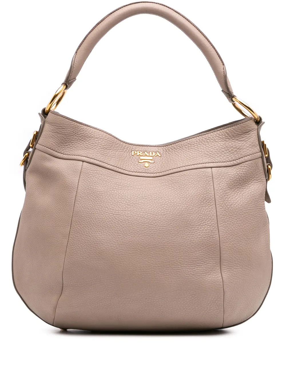 Prada Pre-Owned 2000-2024 Vitello Daino Side Buckle hobo bag | Brown | Image 1