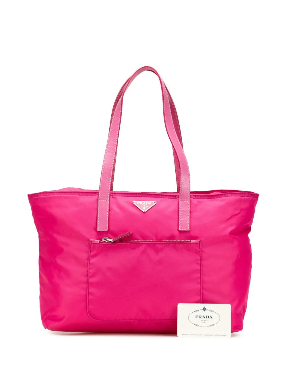 Prada Pre-Owned 2013-2024 Tessuto Zip Tote Bag | Pink | FARFETCH