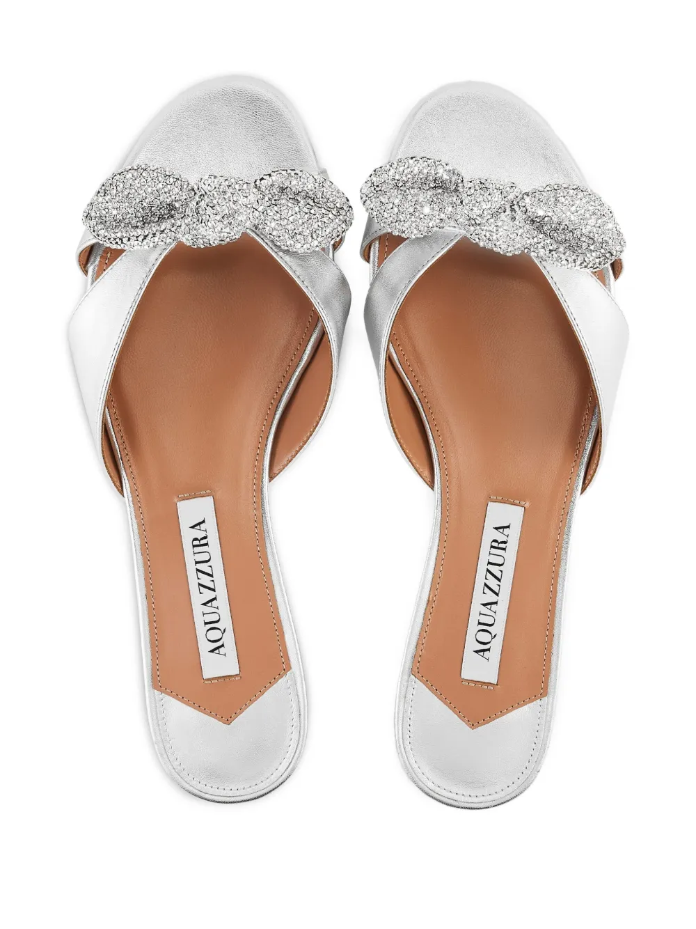 Aquazzura Very Bow Tie sandalen met kristallen Grijs