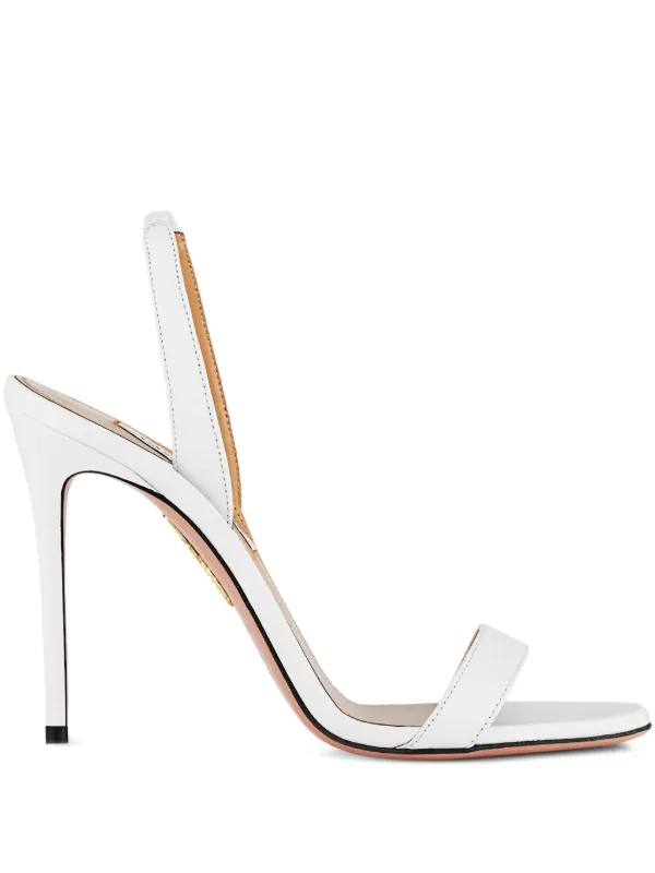 Aquazzura 105mm So Nude Sandals White FARFETCH PH