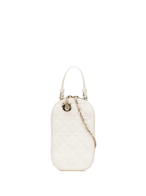 Christian Dior Pre-Owned 2024 Lambskin Cannage Lady Dior Call'in Phone Holder satchel