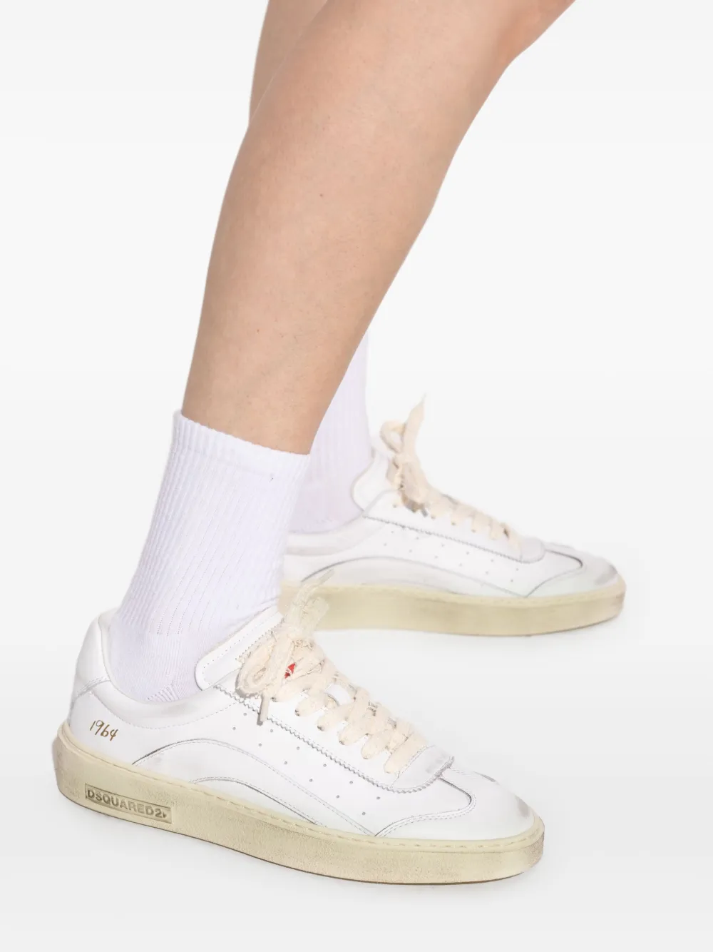 DSQUARED2 leather sneakers White
