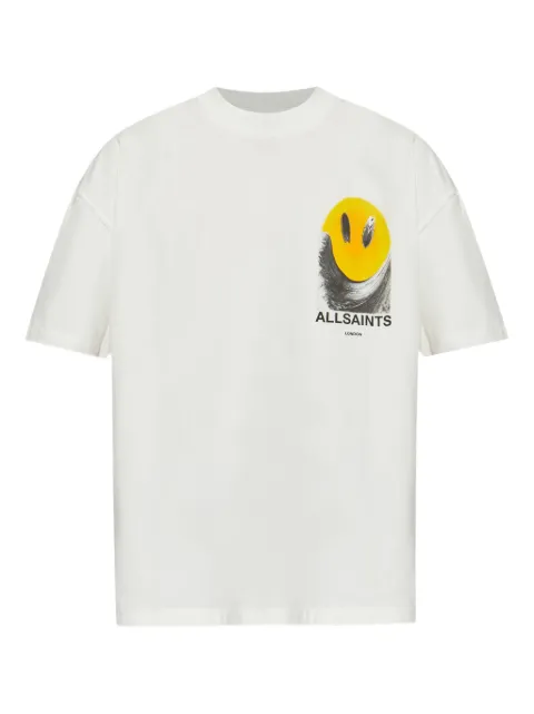 AllSaints Party Wave smiley-graphic cotton T-shirt
