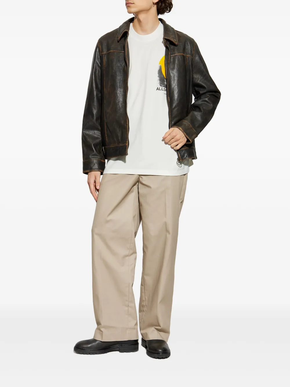 AllSaints T-shirt met grafische print - Wit