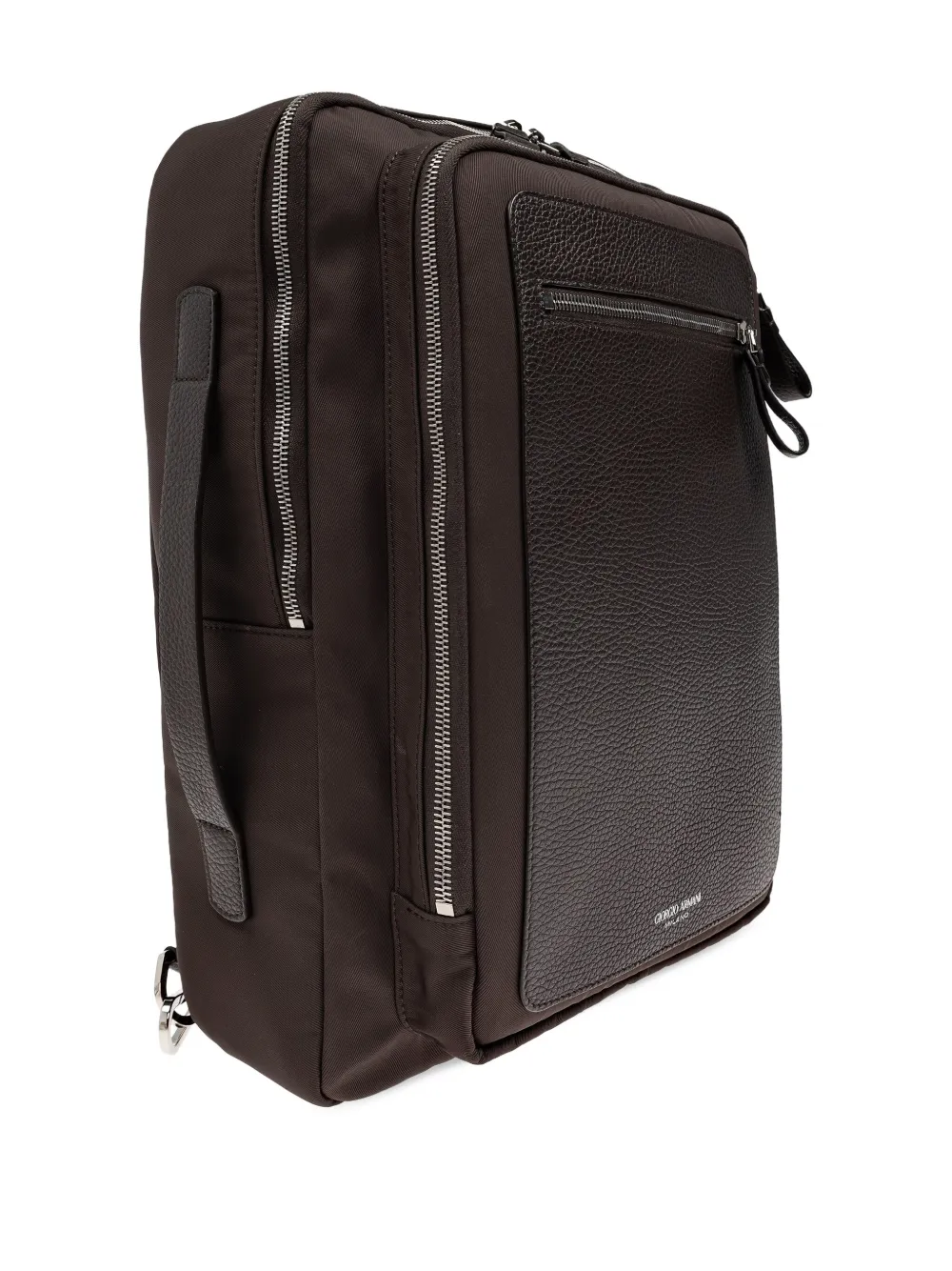 Giorgio Armani Rugzak met logopatroon Bruin