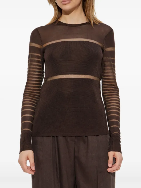 Helmut Lang Layered long-sleeve Top | Brown | FARFETCH Helmut Lang Layered long-sleeve Top | Brown | FARFETCH
