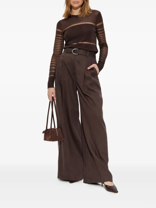 Helmut Lang Layered long-sleeve Top | Brown | FARFETCH