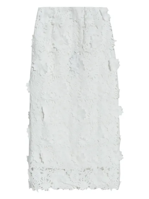 MUNTHE falda midi con encaje floral
