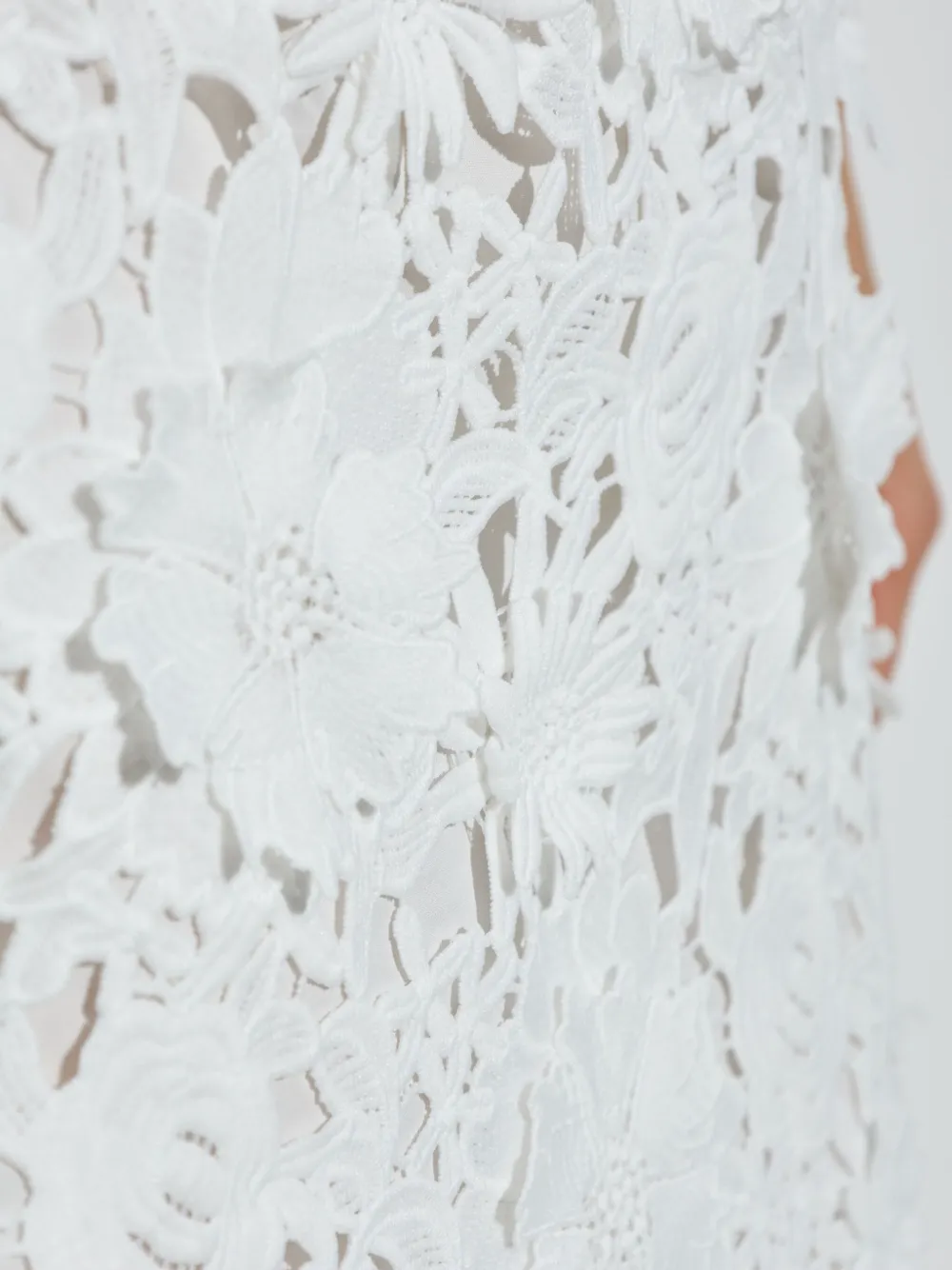MUNTHE Midi-rok met bloemenkant Wit