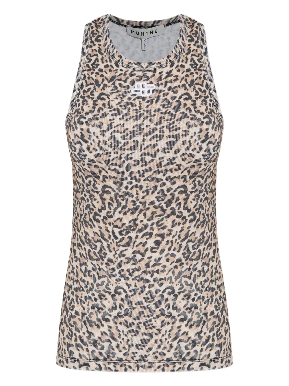 leopard-print sleeveless top