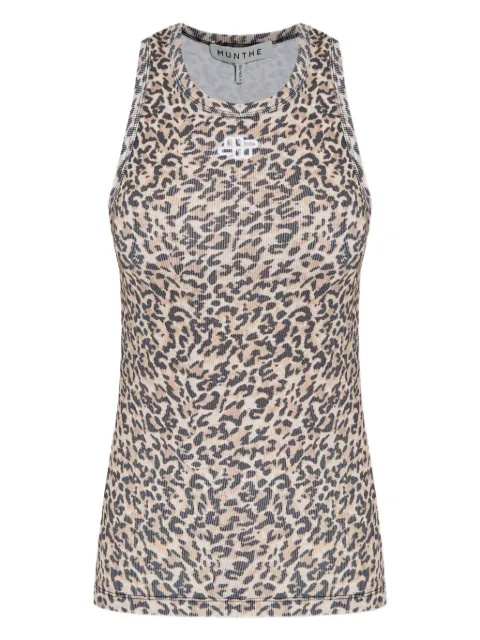 MUNTHE leopard-print sleeveless top