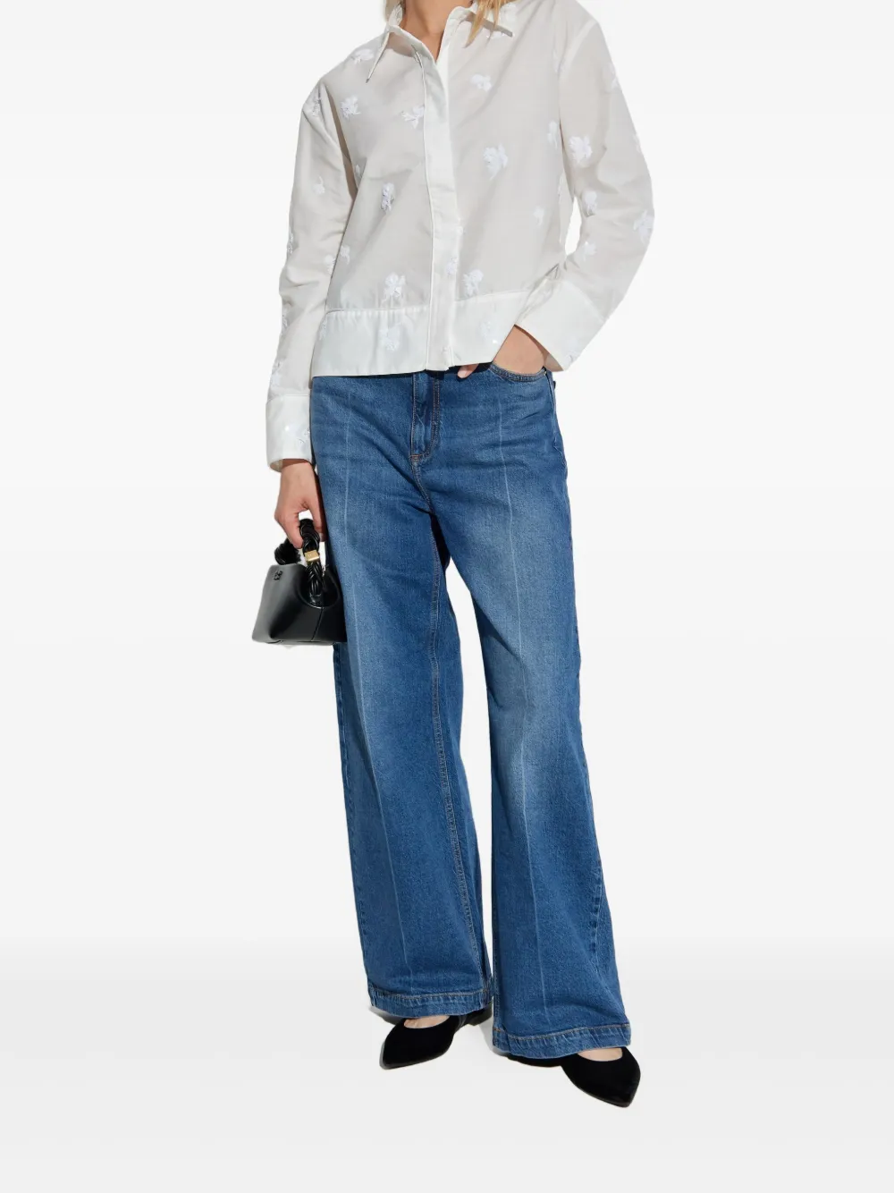 MUNTHE Jeans met wijde pijpen - BLUE