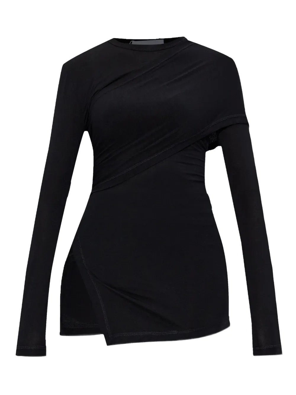 Helmut Lang blusa con dobladillo asimétrico | negro | Image 1