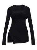 Helmut Lang asymmetric blouse - Black