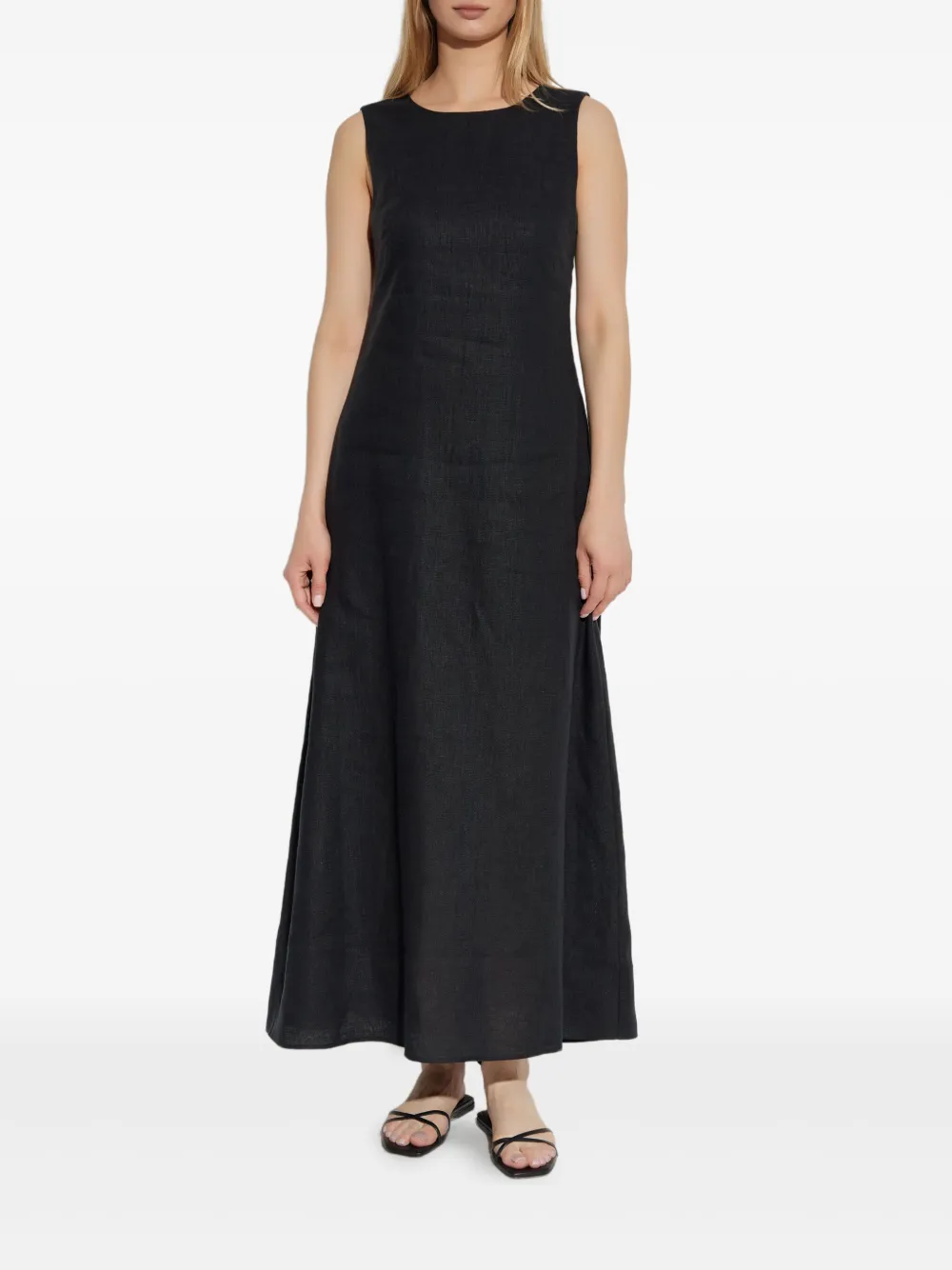 Posse Mouwloze maxi-jurk - Zwart
