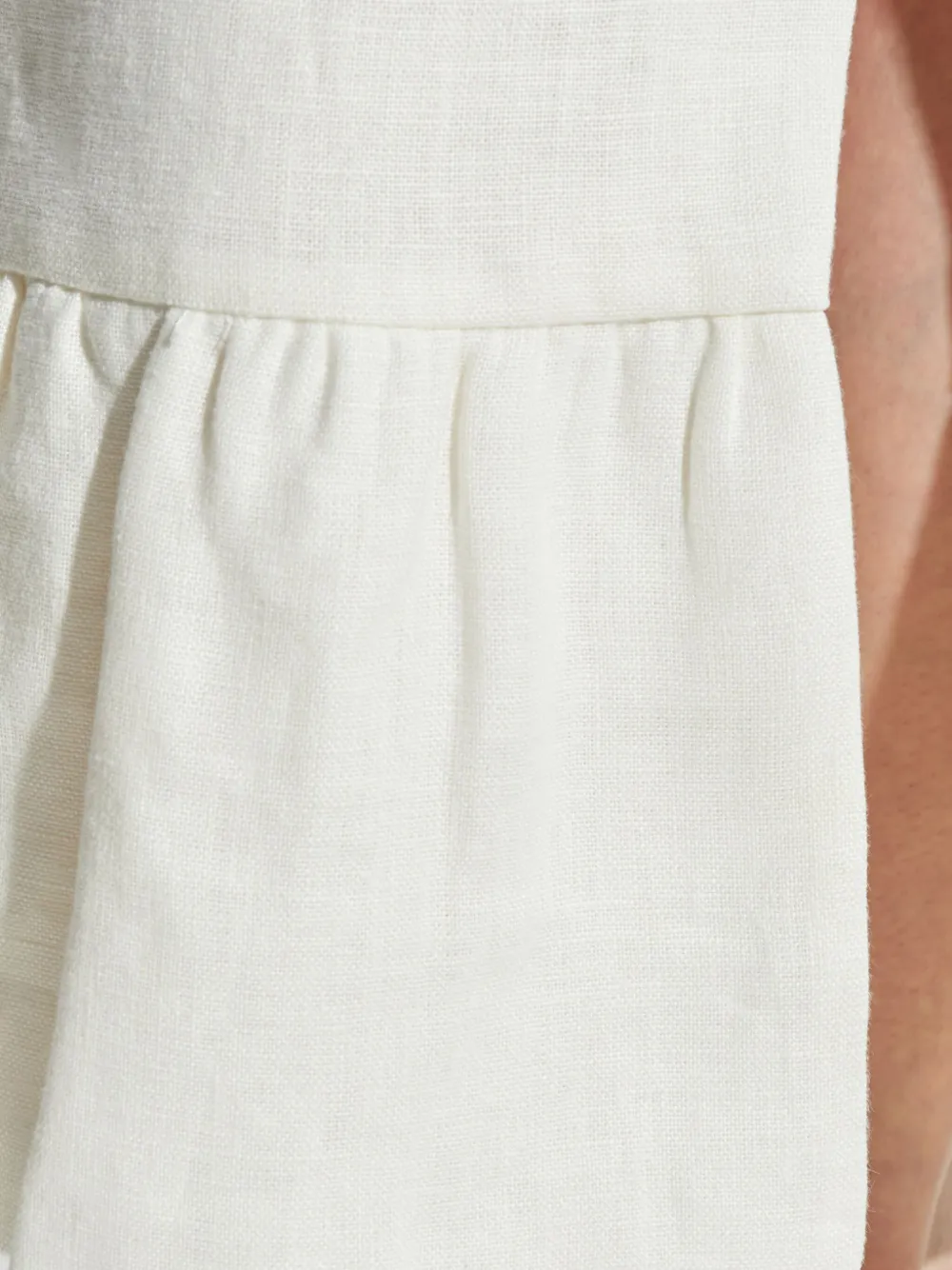 POSSE RUFFLED LINEN SKIRT