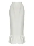 Posse ruffled linen skirt - Neutrals
