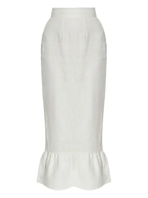 Posse ruffled linen skirt