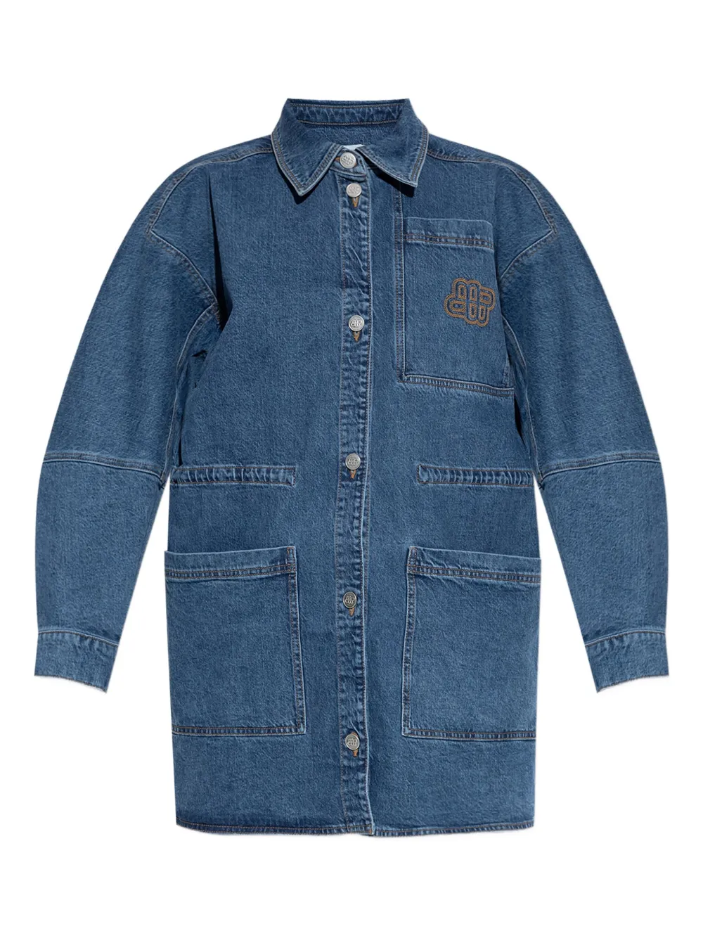 MUNTHE Denim shirtjack Blauw