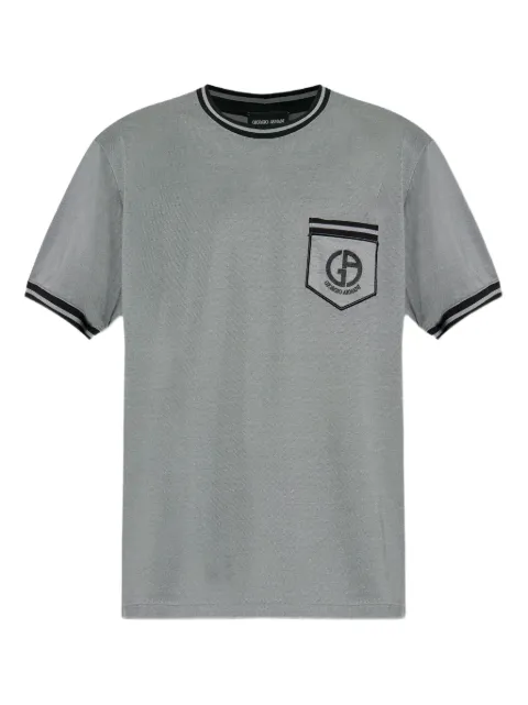 Giorgio Armani t-shirt à poche gris