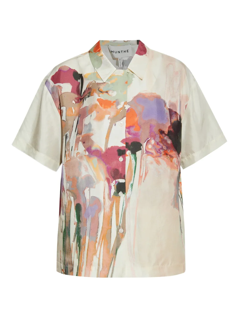 MUNTHE floral-print short-sleeve shirt | Neutrals | Image 1