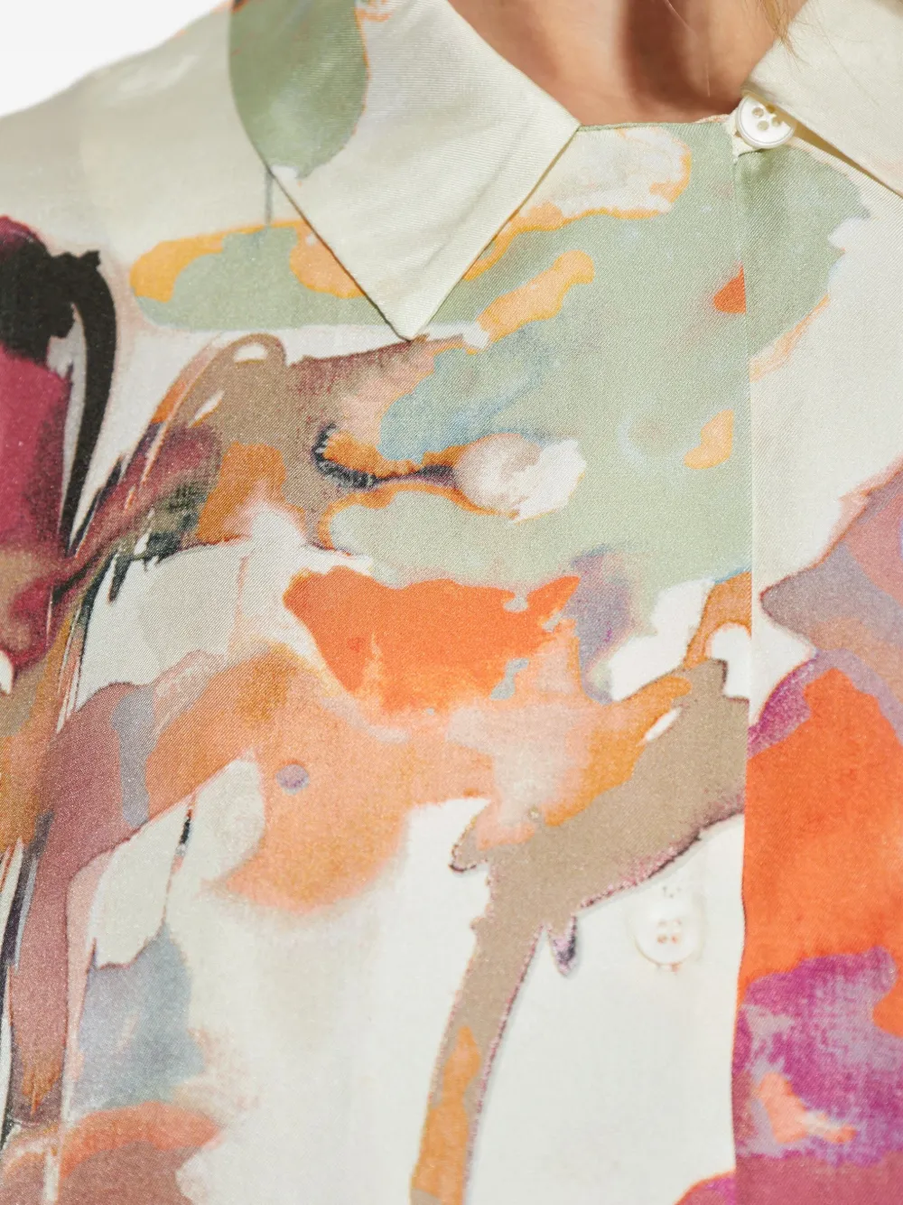 MUNTHE Blouse met bloemenprint Beige