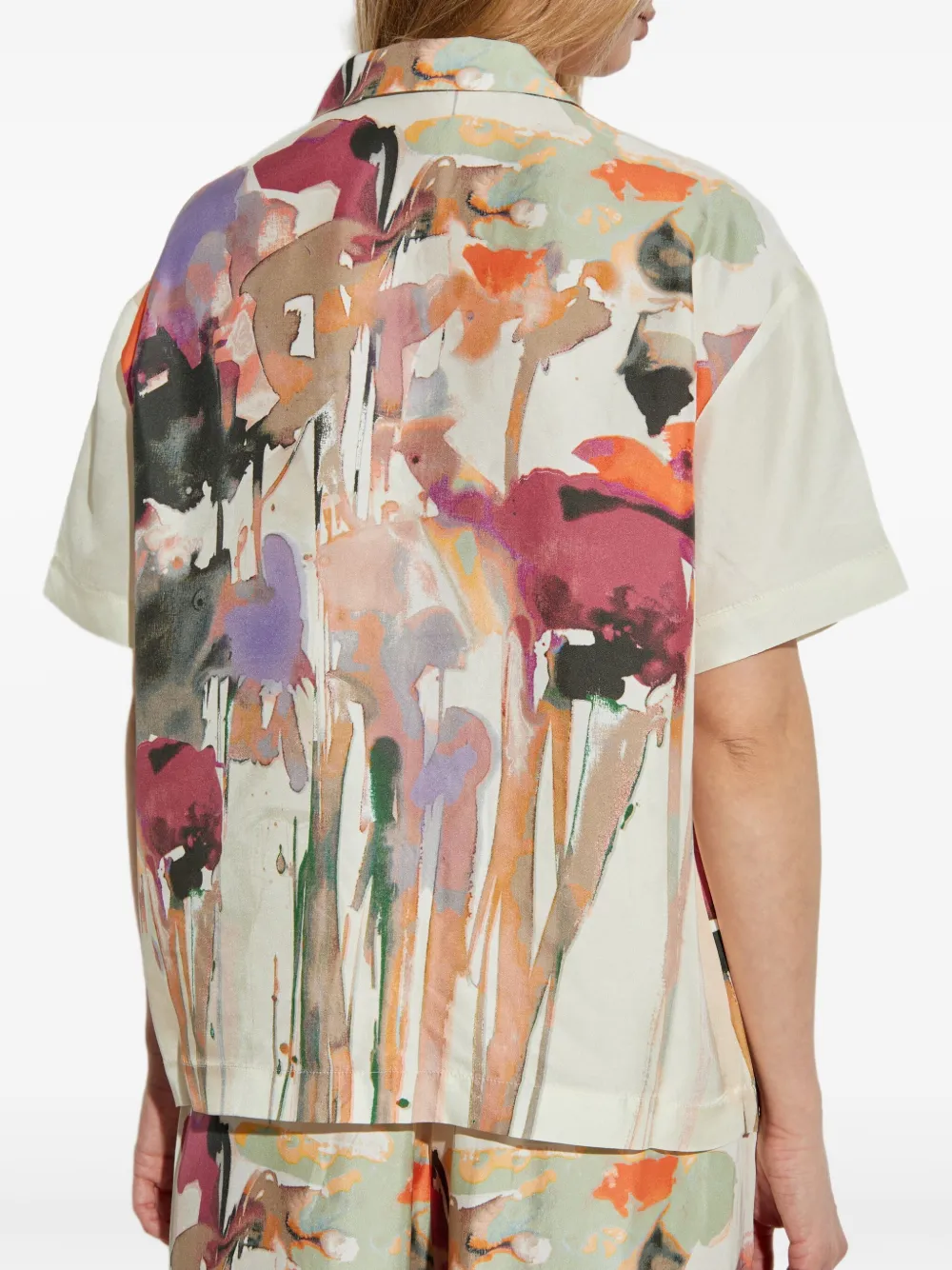 MUNTHE Blouse met bloemenprint Beige