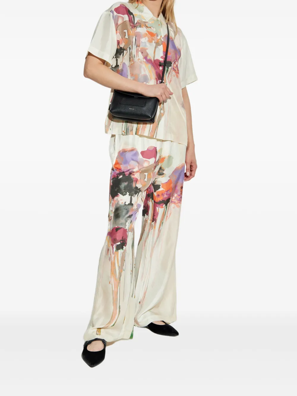MUNTHE Blouse met bloemenprint - Beige