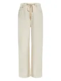 MUNTHE drawstring wide-leg trousers - White
