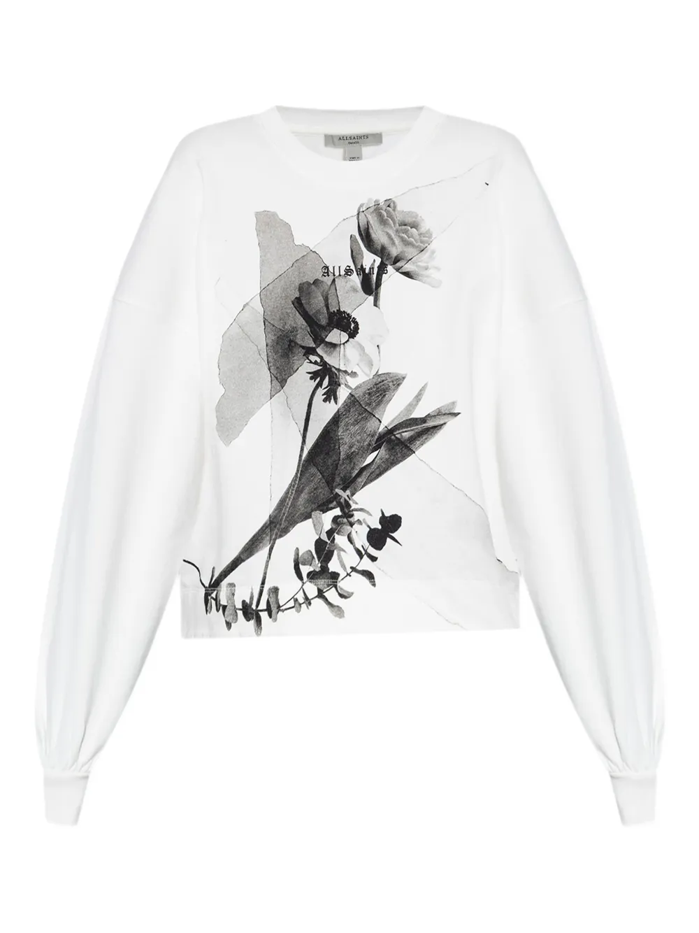 floral-print cotton sweatshirt