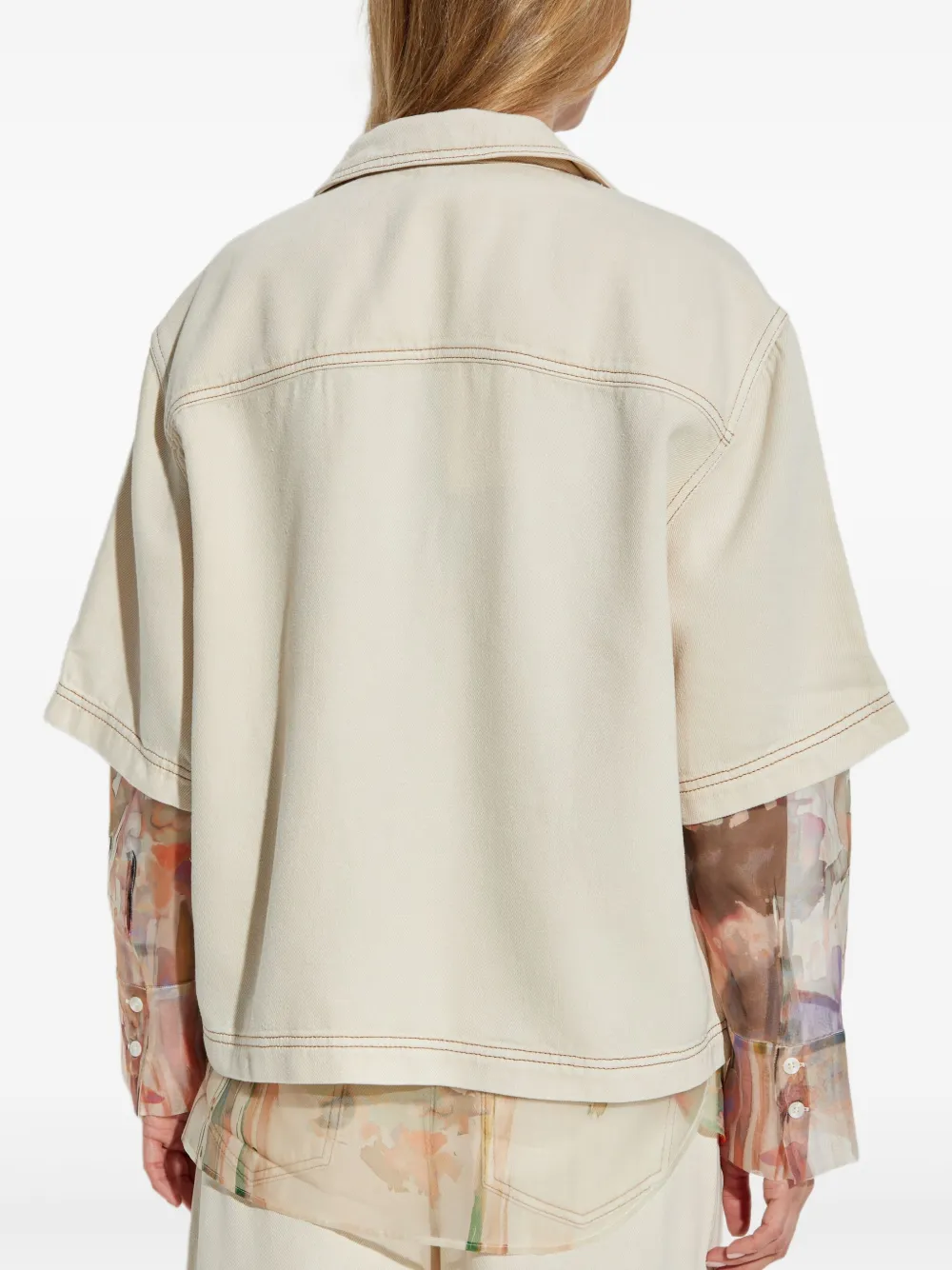 MUNTHE blouse met korte mouwen Wit