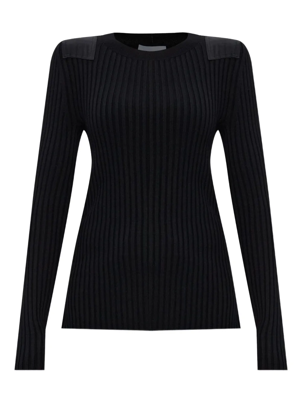 Helmut Lang ribbad långärmad topp | svart | Image 1