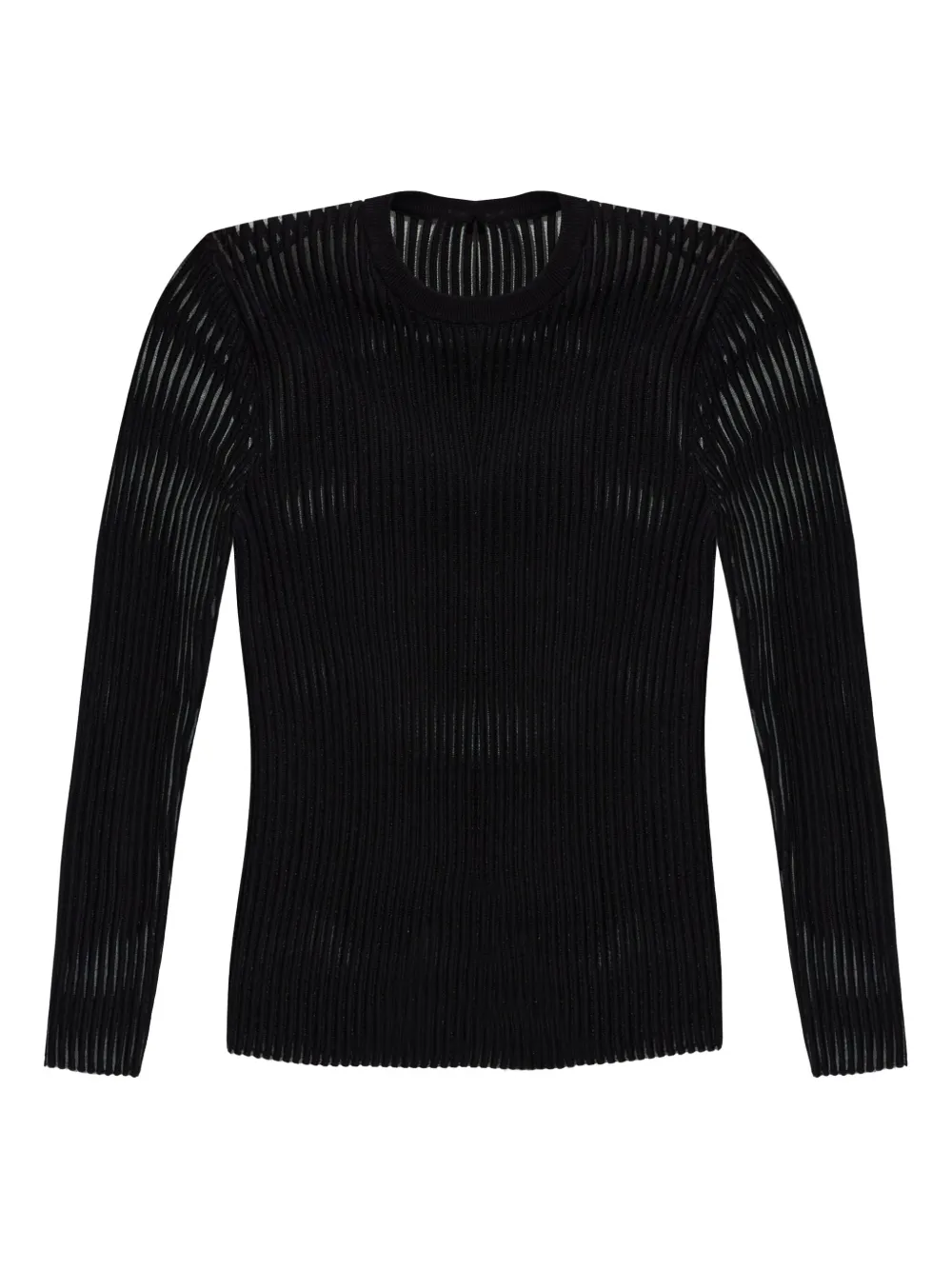 Helmut Lang ribbad långärmad topp | svart | Image 1