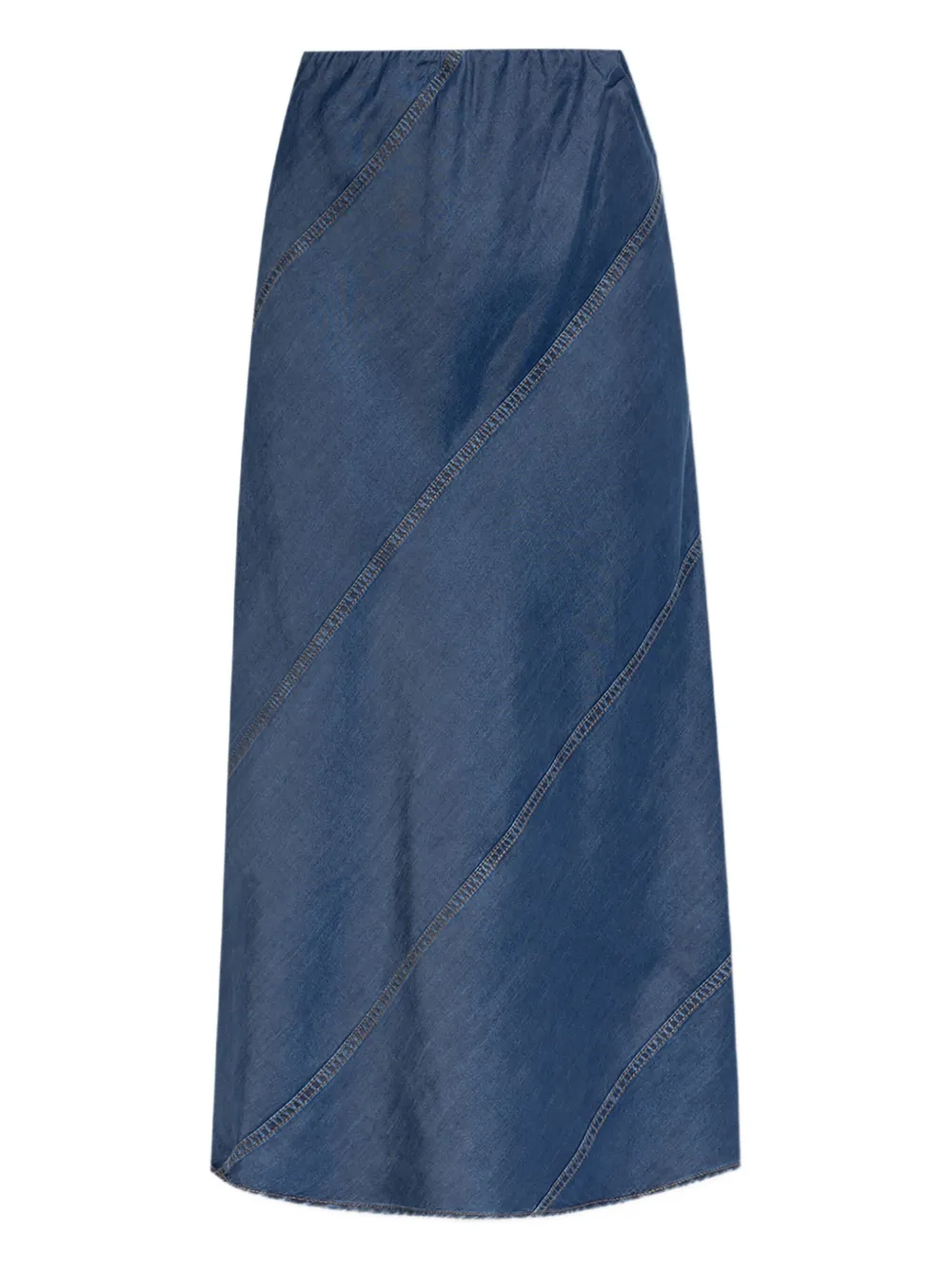MUNTHE jupe en jean à détails de coutures | bleu | Image 1