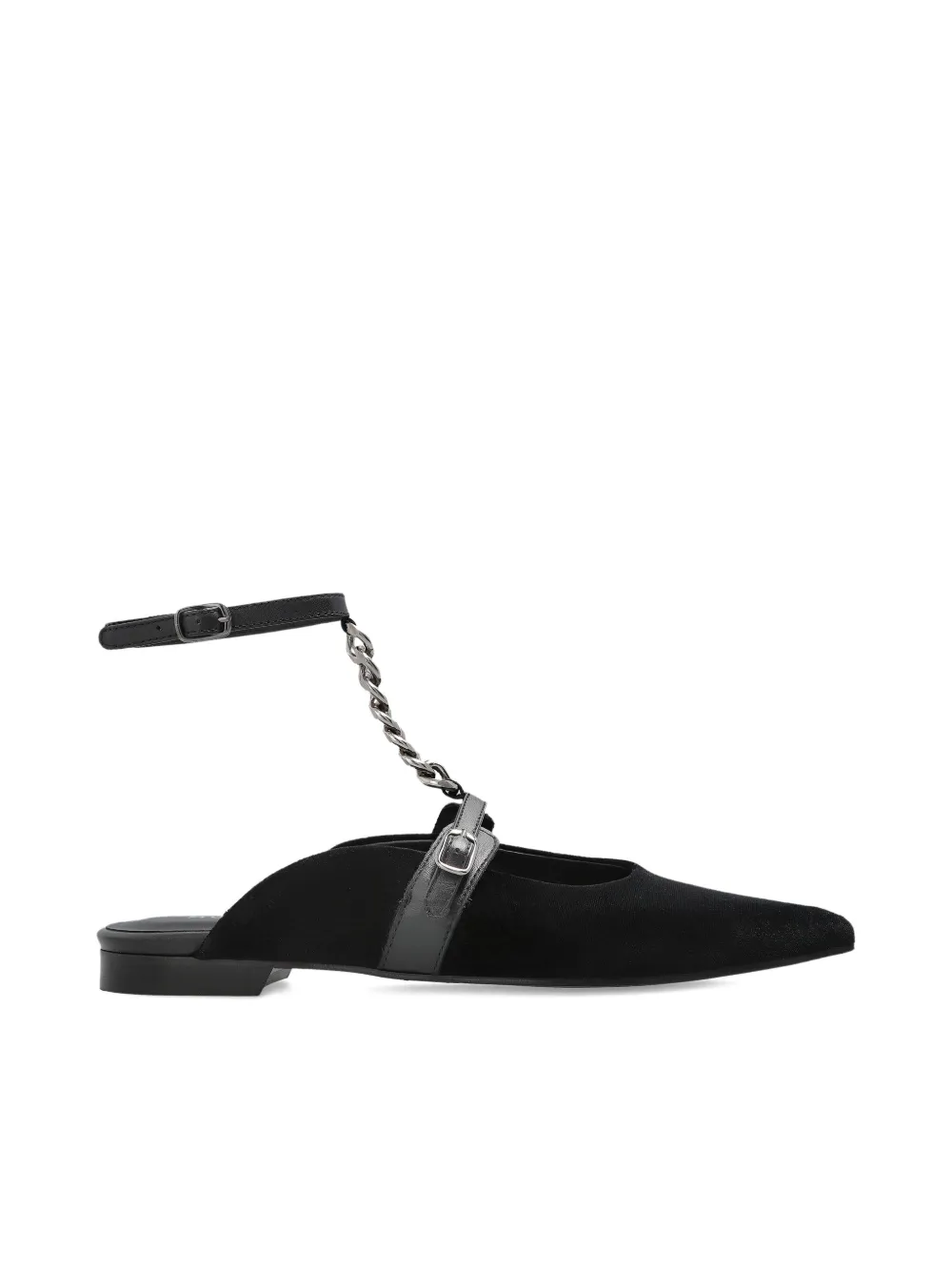 MUNTHE chain-embellished flat mules | Black | Image 1