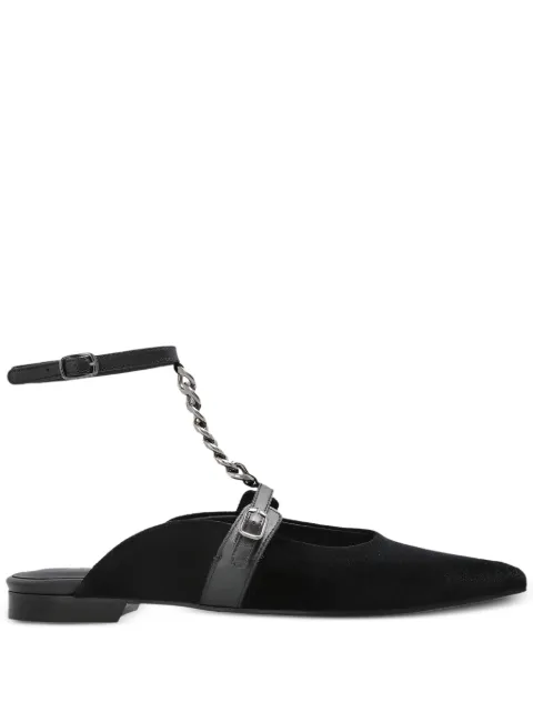 MUNTHE chain-embellished flat mules