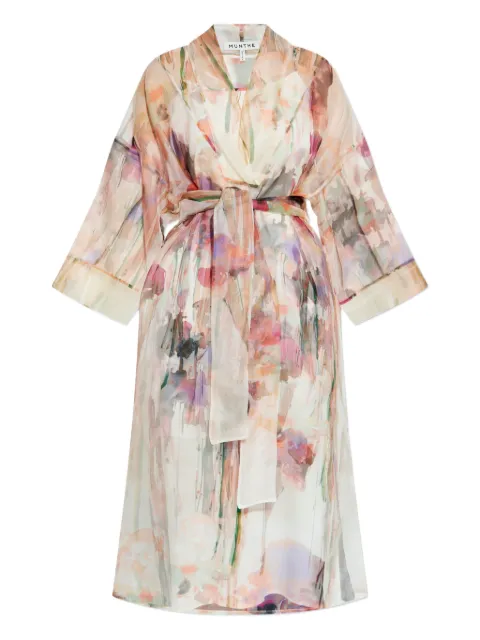MUNTHE floral-print sheer coat