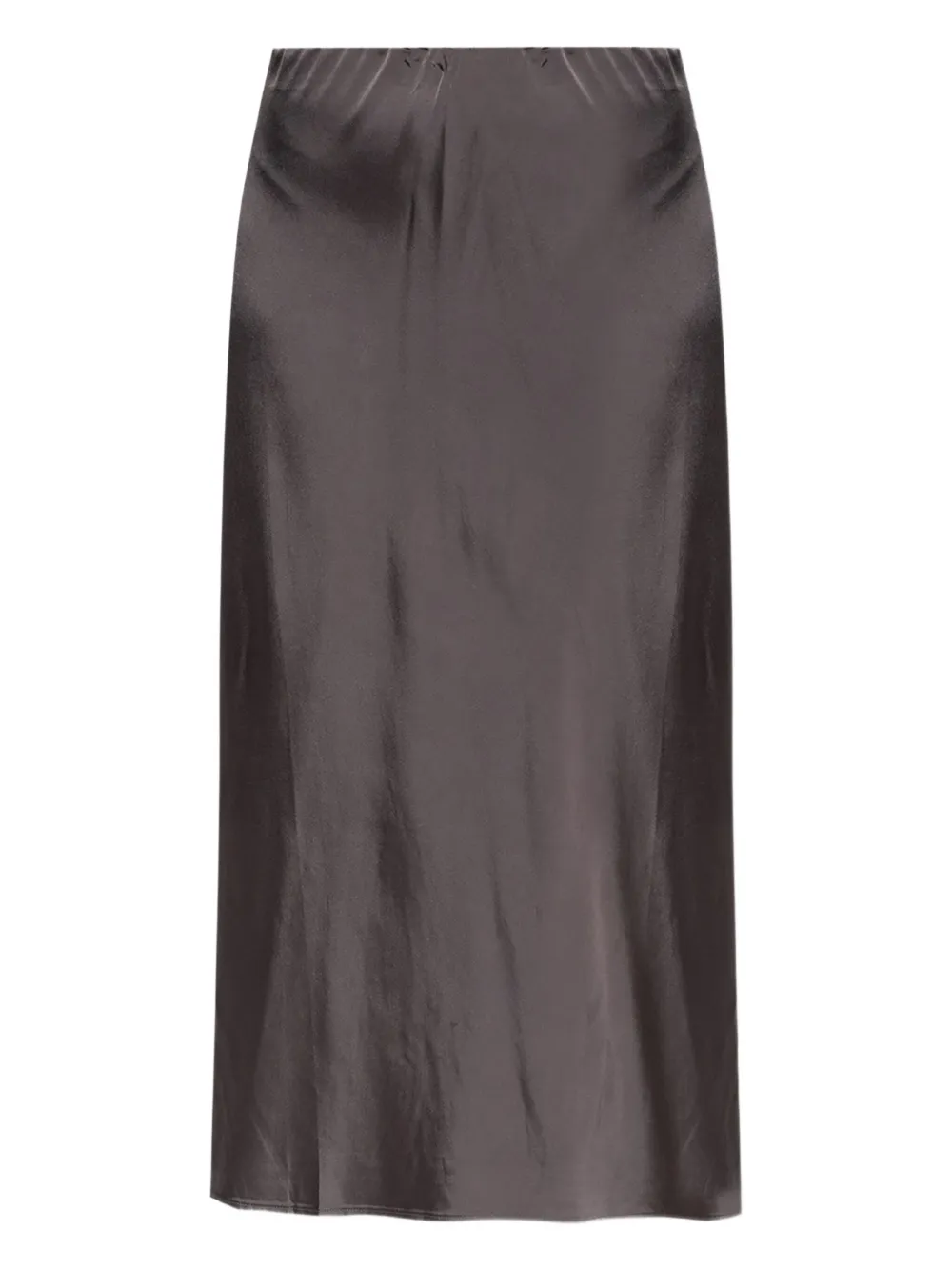 MUNTHE satin-finish midi skirt | Grey | Image 1