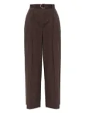 Helmut Lang high-waisted belted trousers - Brown