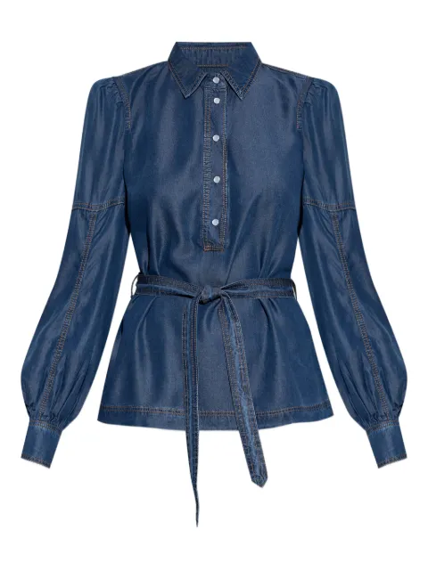 MUNTHE denim belted blouse
