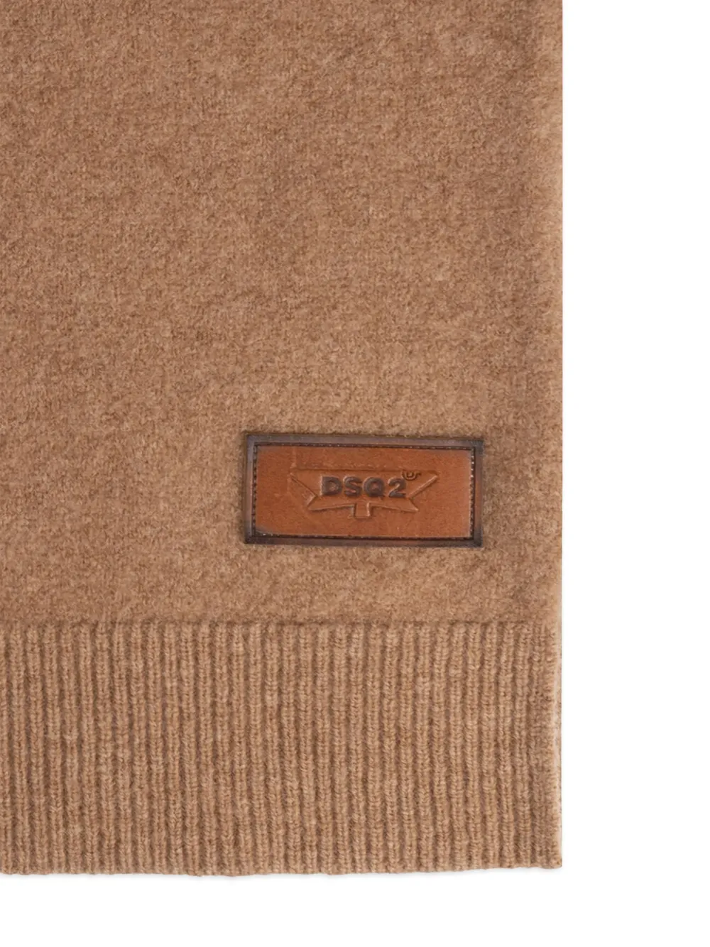DSQUARED2 logo-appliqué scarf - Bruin