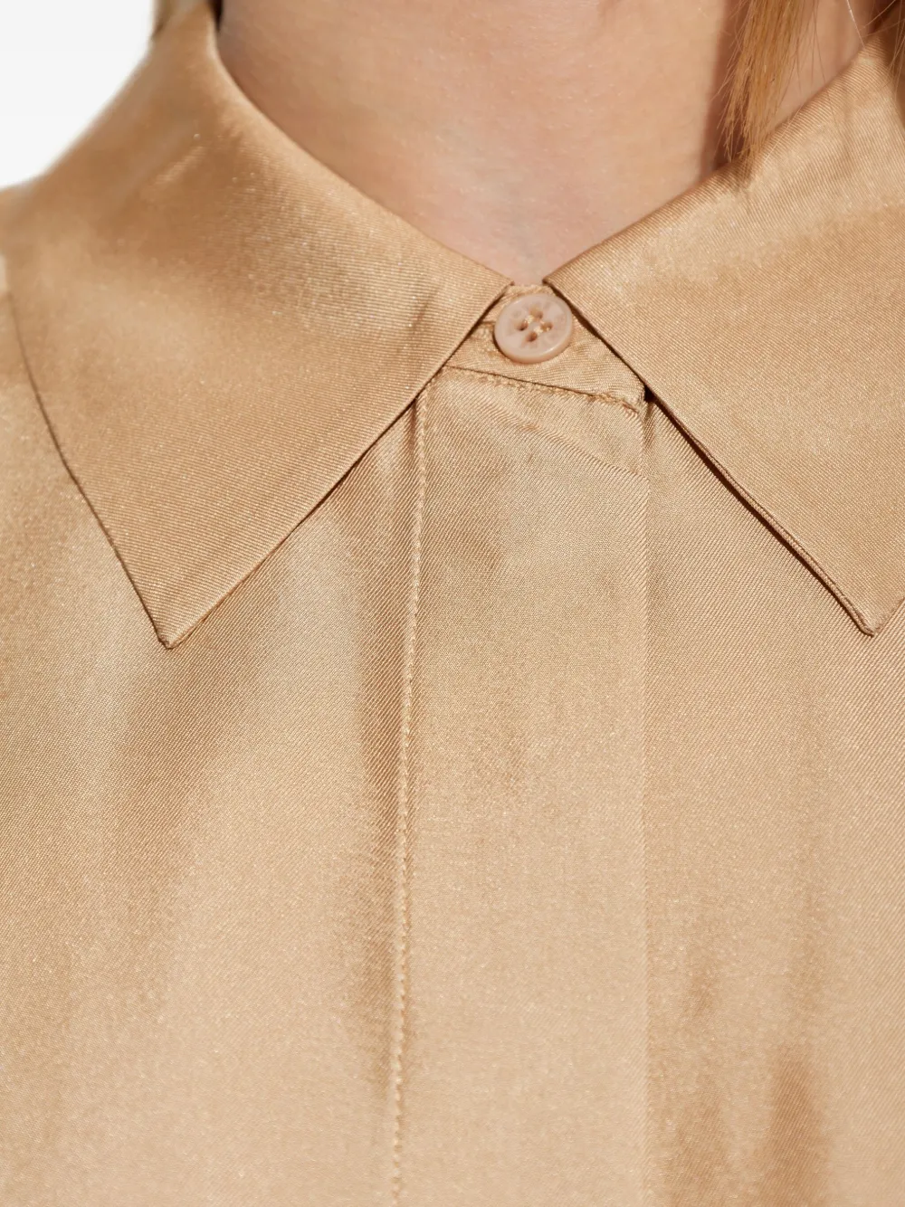 MUNTHE Satijnen blouse Beige
