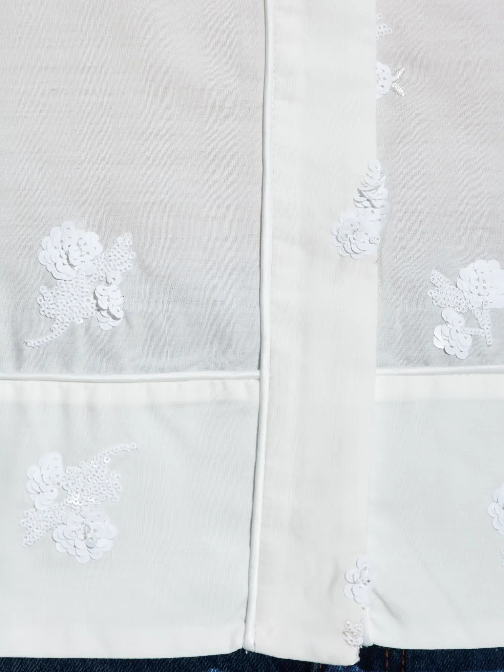 MUNTHE blouse met borduurwerk Wit