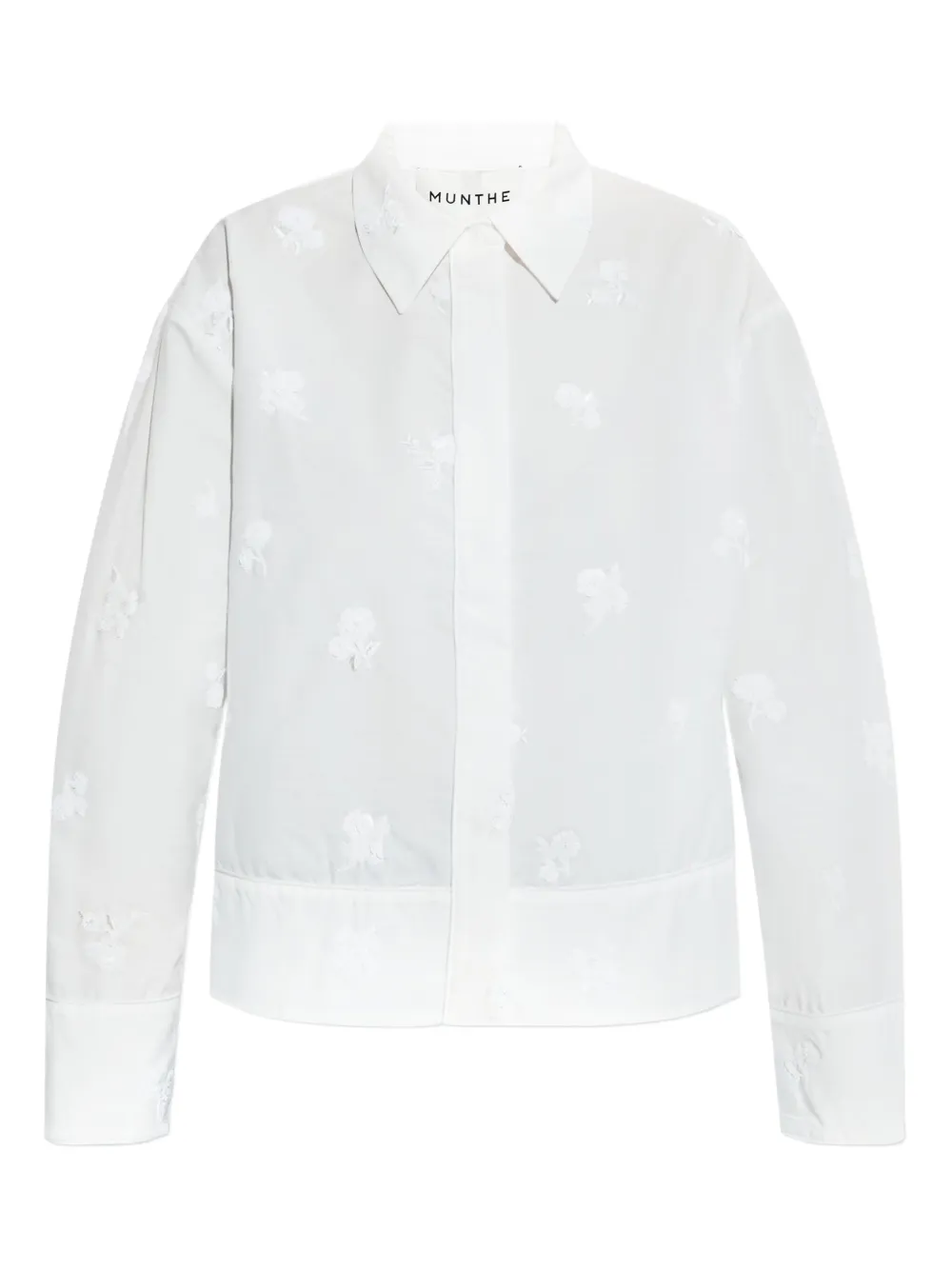 MUNTHE camisa con logo bordado y botones | blanco | Image 1