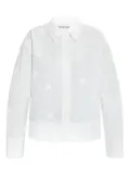 MUNTHE Kaseia embroidered button-up shirt - White