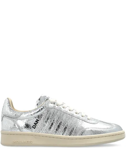 DSQUARED2 metallic-leather sneakers
