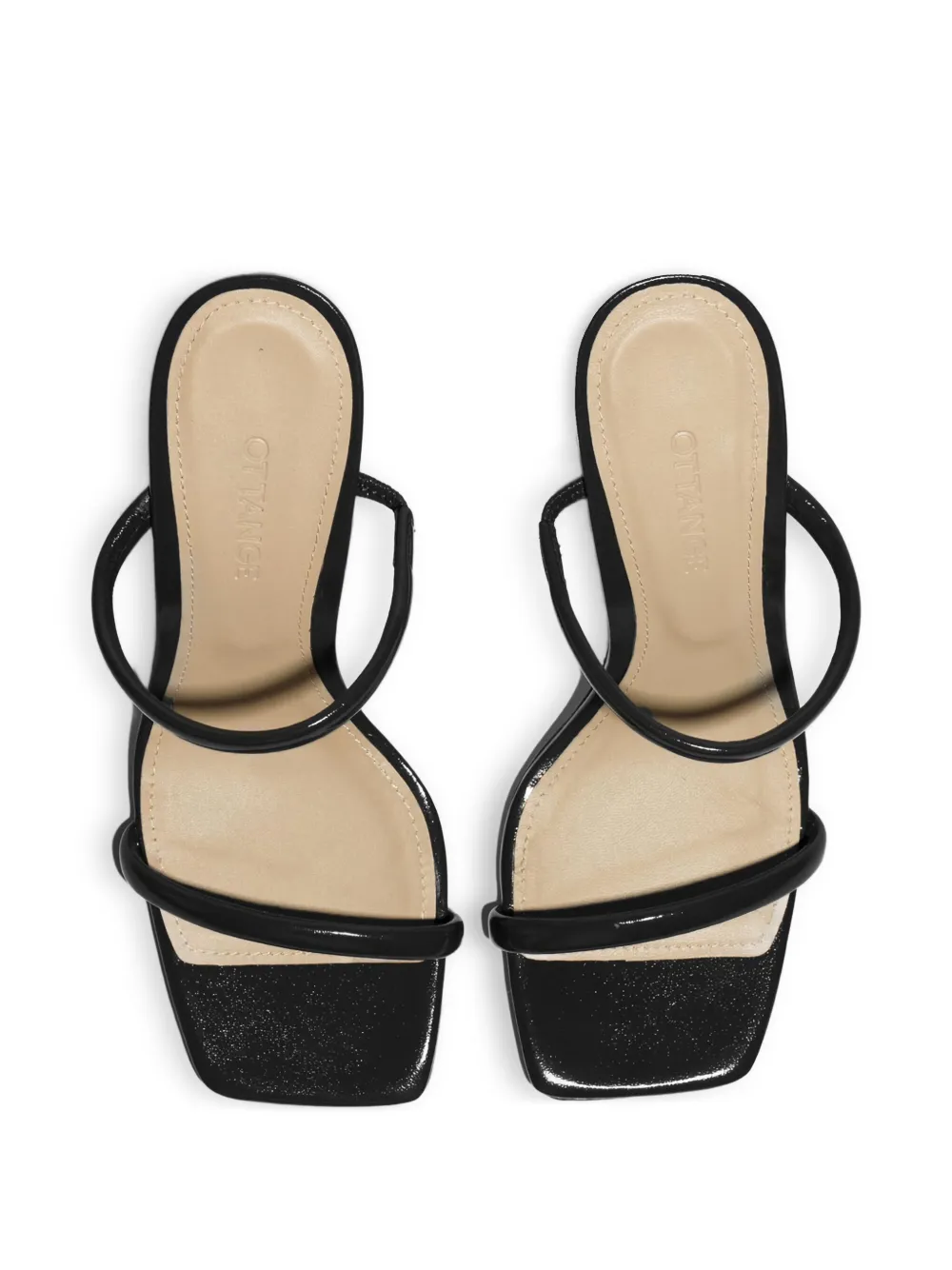 Ottange Lotus Heeled Sandals In Black