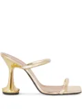 Ottange Lotus leather heeled sandals - Gold