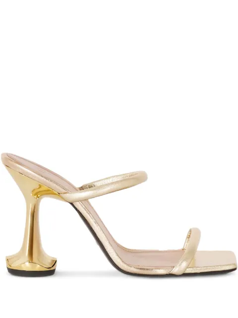 Ottange Lotus leather heeled sandals